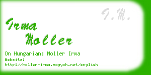 irma moller business card